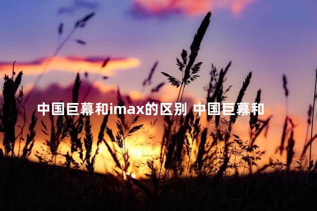 中国巨幕和imax的区别 中国巨幕和imax哪个效果好